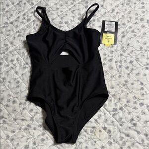 Black Kids One Piece dance leotard